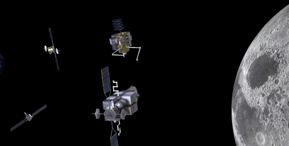 Луна, космос, космические аппараты