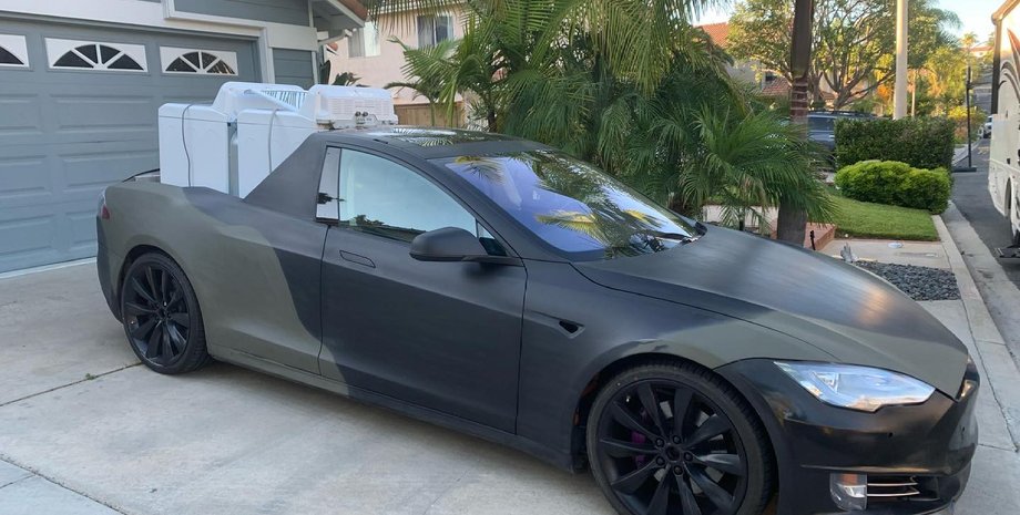 пикап Tesla Model S, пикап Tesla, Tesla Model S, тюнинг Tesla Model S