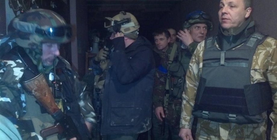 Андрей Парубий во время визита в батальон Нацгвардии 22 января / Фото: Facebook Парубия