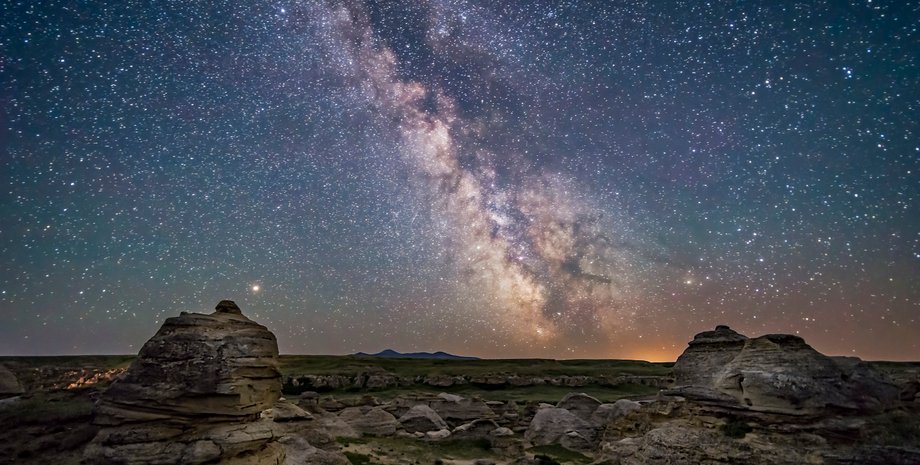 Млечный Путь, небо, Земля, звезды, фото