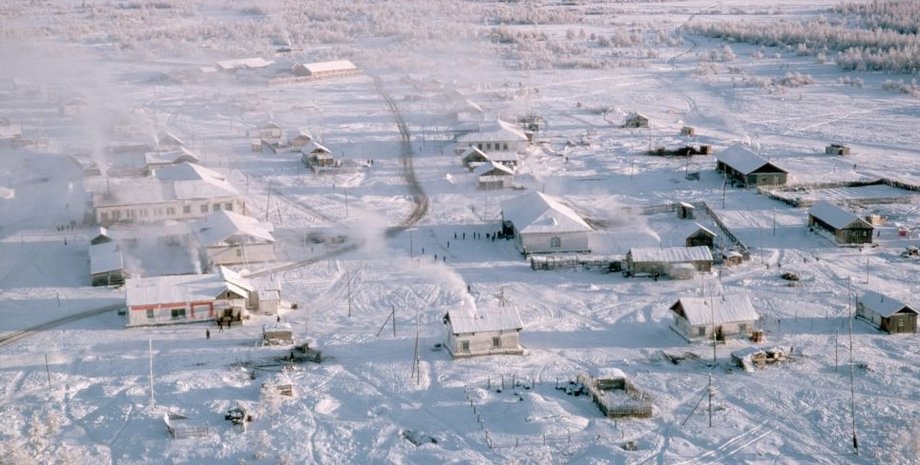 деревня оймякон, самое холодное место