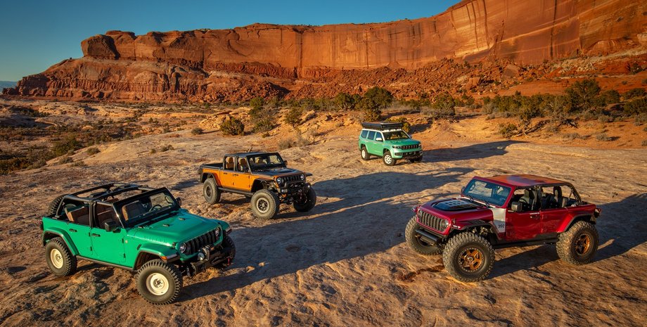 Jeep Moab 2024, Jeep Wrangler, Jeep Gladiator, Jeep Grand Wagoneer, тюнинг Jeep