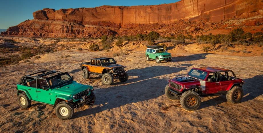 Jeep Moab 2024, Jeep Wrangler, Jeep Gladiator, Jeep Grand Wagoneer, тюнинг Jeep
