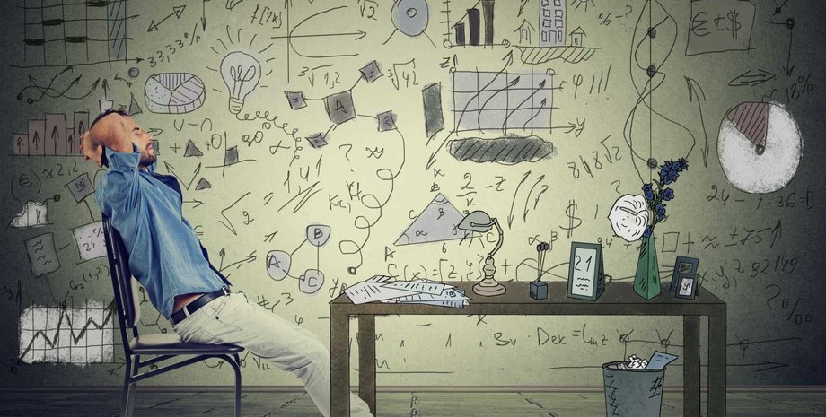 мужчина, стул, стол, фото