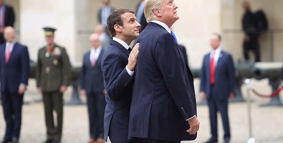 Трамп, макрон, фото трамп и макрон