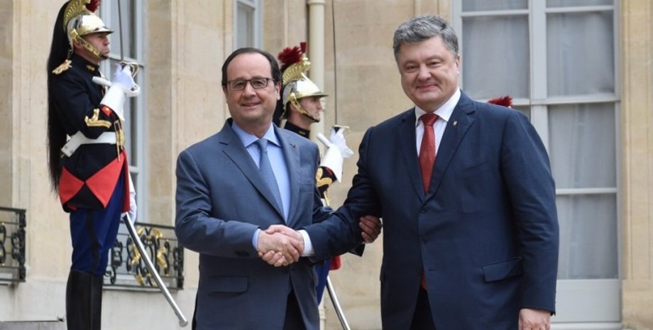 Франсуа Олланд и Петр Порошенко / Фото: Пресс-служба президента