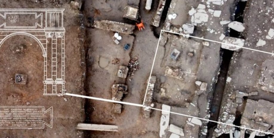 триумфальная арка, раскопки, археологи, археология, исследования, Сербия, император, Римская империя, Каракалла, Цезарь, строительство, город, поселение, мрамор, посвящение, находка, открытие