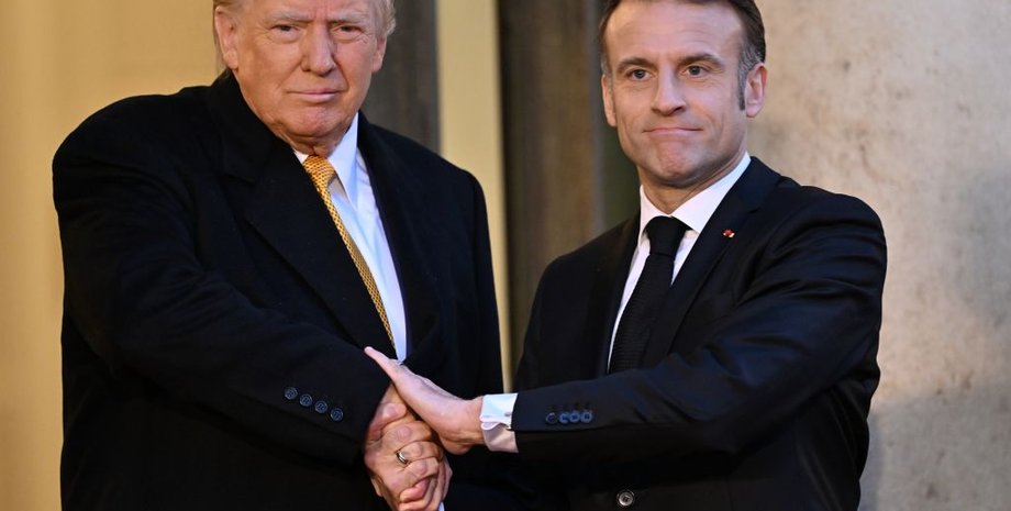 Трамп, Макрон, встреча Трампа и Макрона