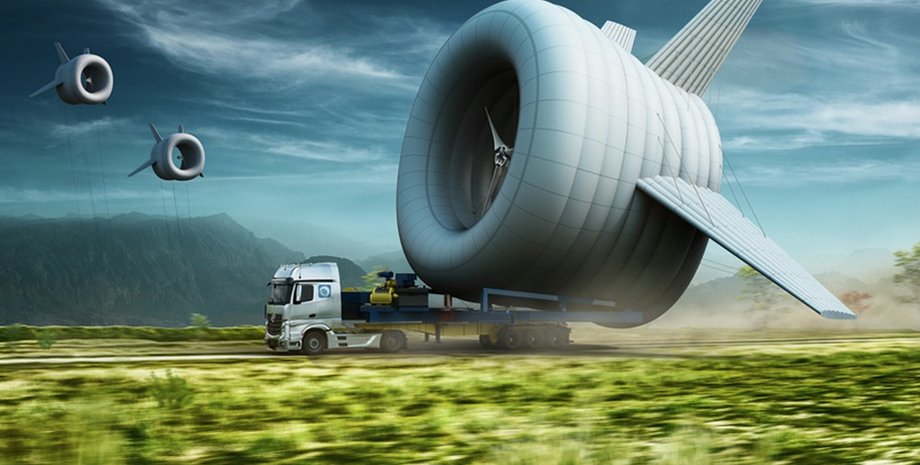 ветряная турбина, гелевый шар, Buoyant Airborne Turbine