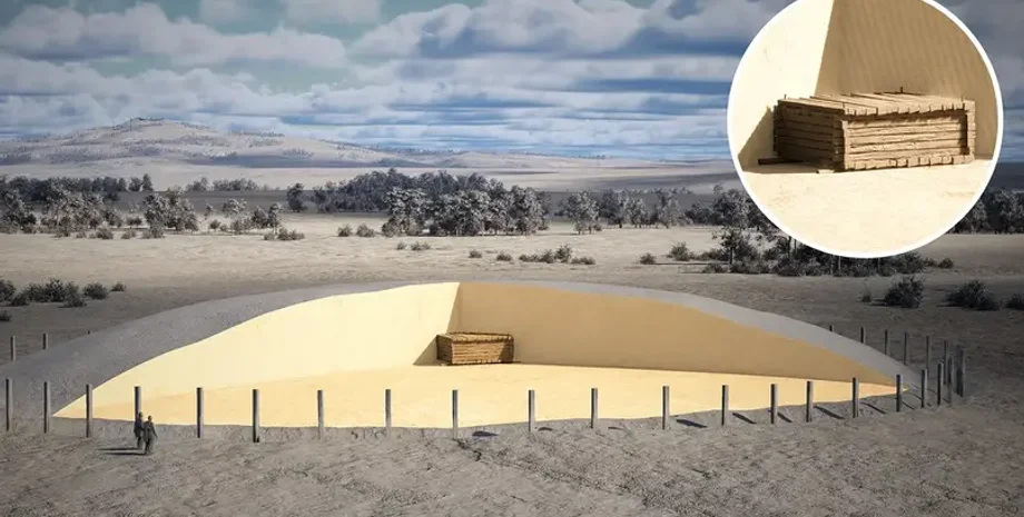 археологи, археология, раскопки, Германия, гробница, захоронение, железный век, исследования, древесина, камера, доска, предмет, артефакт