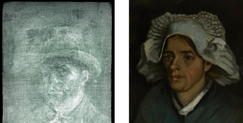 картина Ван Гога, автопортрет, "Голова селянки", фото