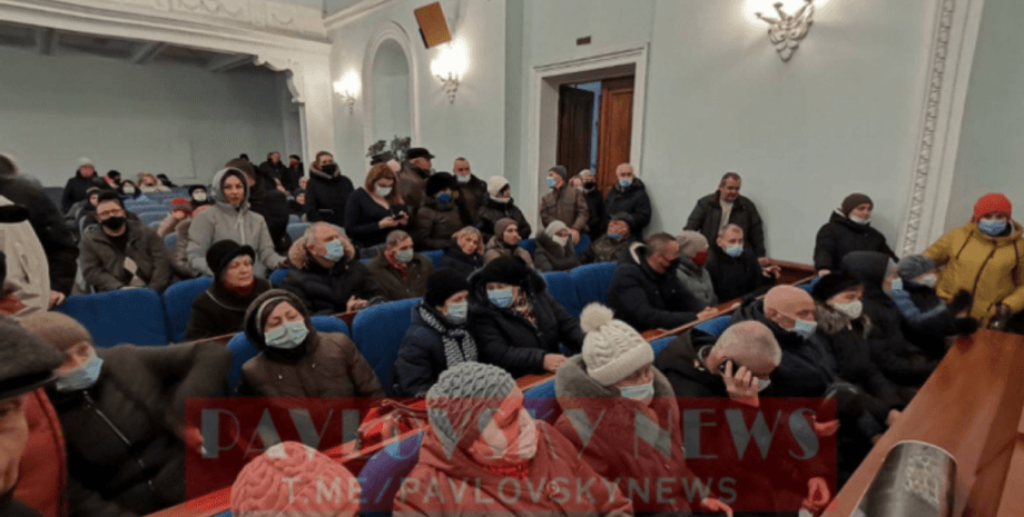 протестующие, зал горсовета, житомир