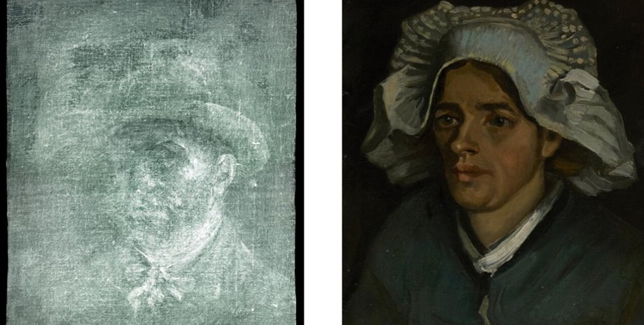 картина Ван Гога, автопортрет, "Голова крестьянки", фото