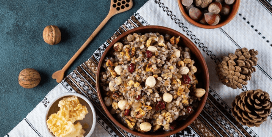 рождественское блюдо кутья, как готовят кутью в разных регионах Украины, кутья с пшеницей, с рисом, с перловкой