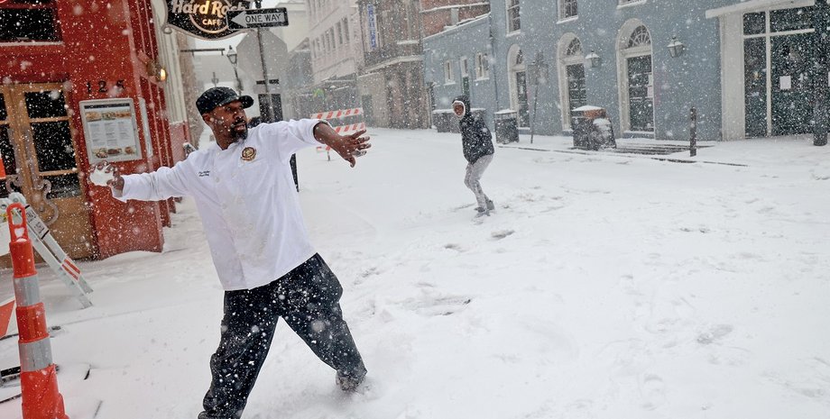 новый орлеан, сша снегопад, новый орлеан снег, снежный шторм, снег флорида
