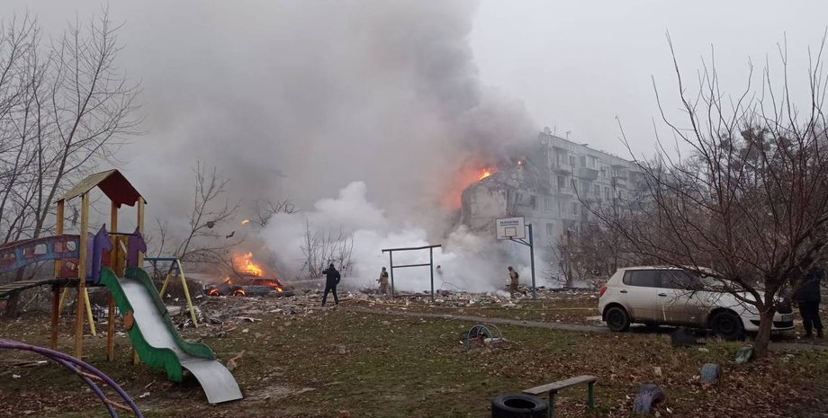 Полтава, ракетная атака, пожар