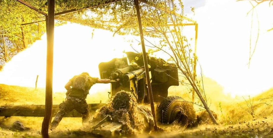 артиллерия, пушка, ВСУ, выстрел