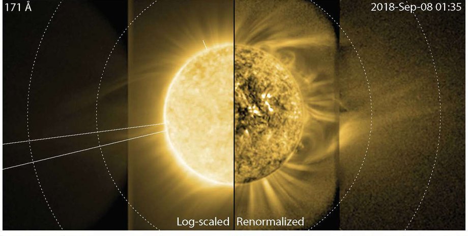 Середня сонячна корона, Сонце, знімок