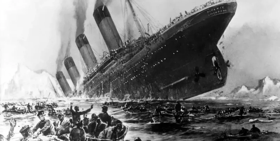 Титаник Корабль "Титаник" тонет в Атлантическом океане