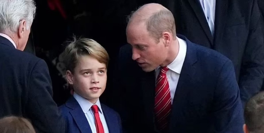 принц Уильям, принц Джордж, королевская семья, принц Уильям с сыном
