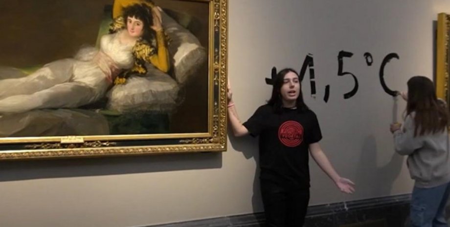 эко-активисты приклеились к картине, протесты против глобального потепления, франсиско хочет, экоактивисты