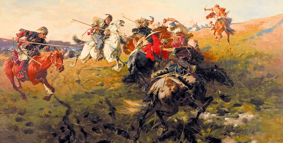 Картина: Юзеф Брандт, "Схватка с татарами"