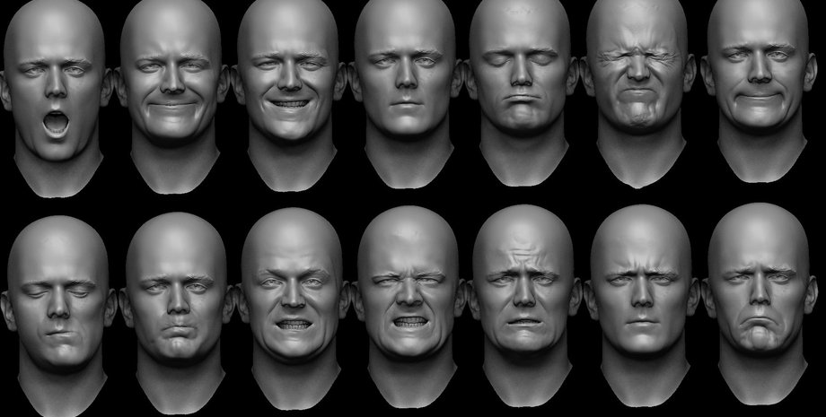 человеческие эмоции, лицо, голова, фото