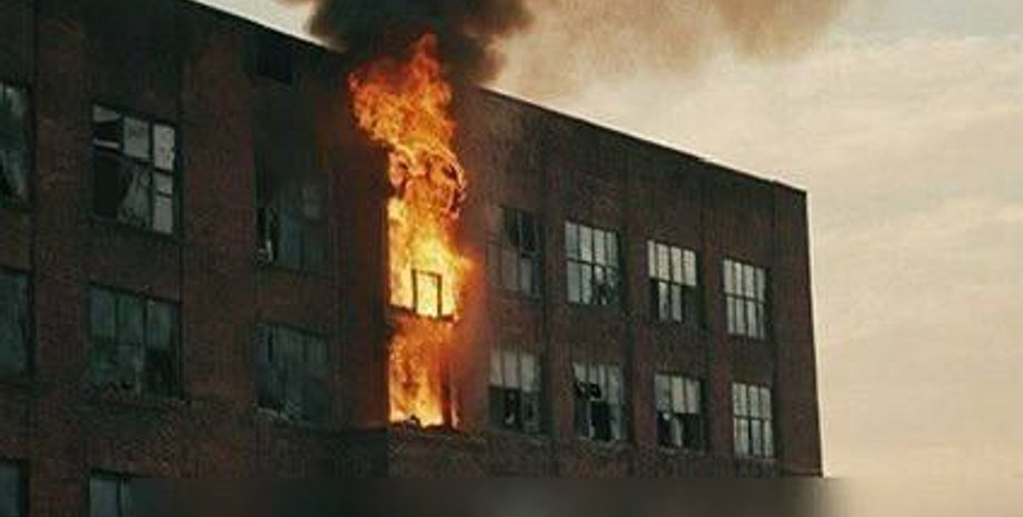 здание, пожар