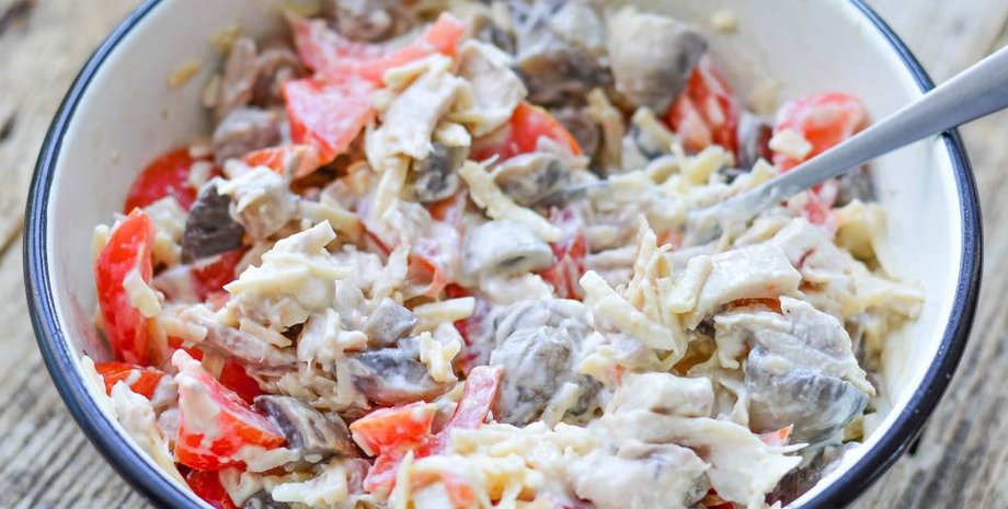 теплый салат, еда, кулинария, кулинарные рецепты