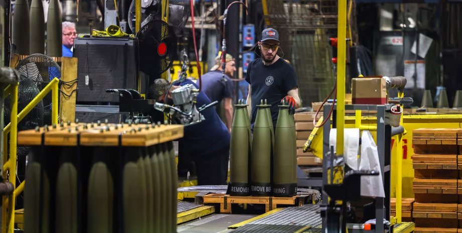 завод, снаряды,