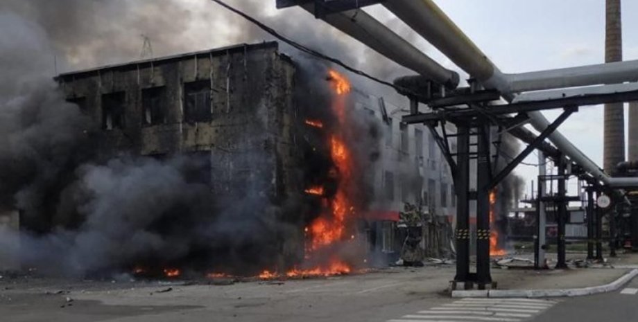 Авдеевка, завод, пожар, обстрел