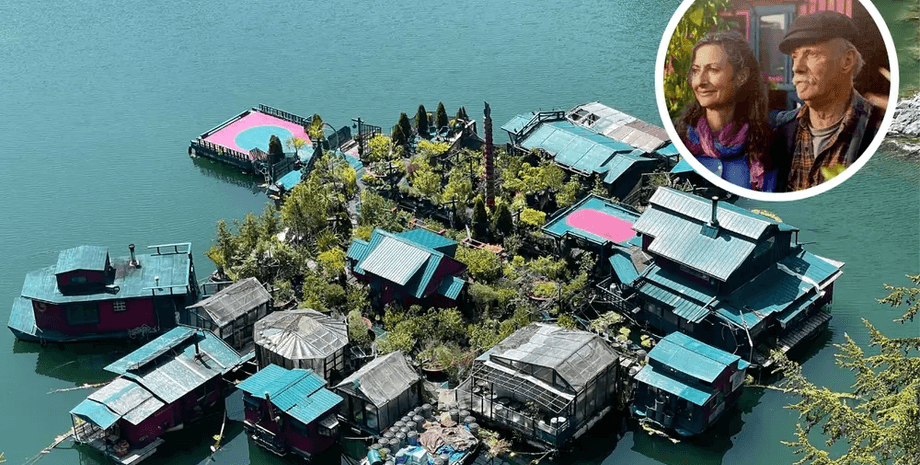 Плавучий острів, побудували острів своїми руками, далеко від суспільства, ближче до природи, живе на плавучому острові, Бухта Свободи