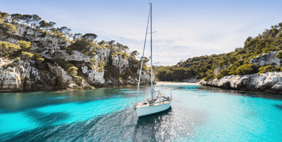 остров Ибица, вода, лодка, изображение
