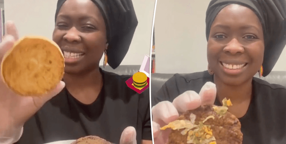 Женщина год хранила гамбургер, Биг Мак, McDonald's, зеленый салат, не стал бы это есть, еда из McDonald's, фастфуд, хранила в холодильнике