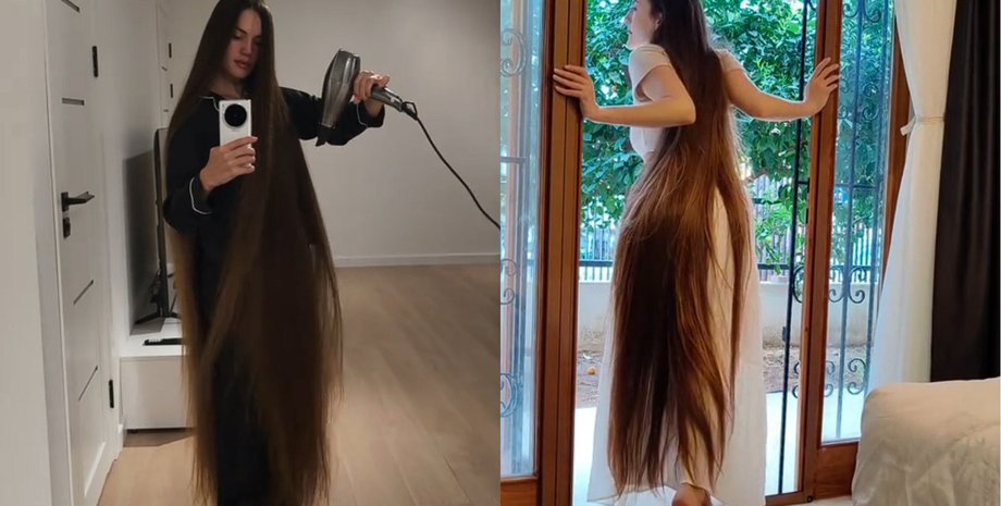 Девушка с длинными волосами, Рапунцель в реальной жизни, волосы до пола, здоровые и крепкие волосы, звезда соцсетей, блогерша