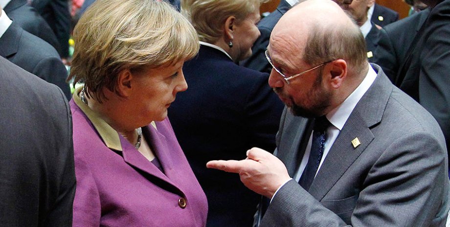 Мартин Шульц и Ангела Меркель / Фото: УНИАН