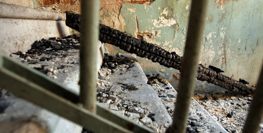 Бывший Центральный гастроном Киева после пожара