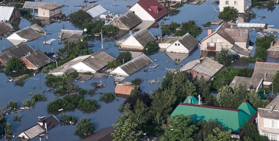 Херсонская область, Каховская ГЭС, затопление домов, подрыв Каховской ГЭС, ситуация в Херсонской области