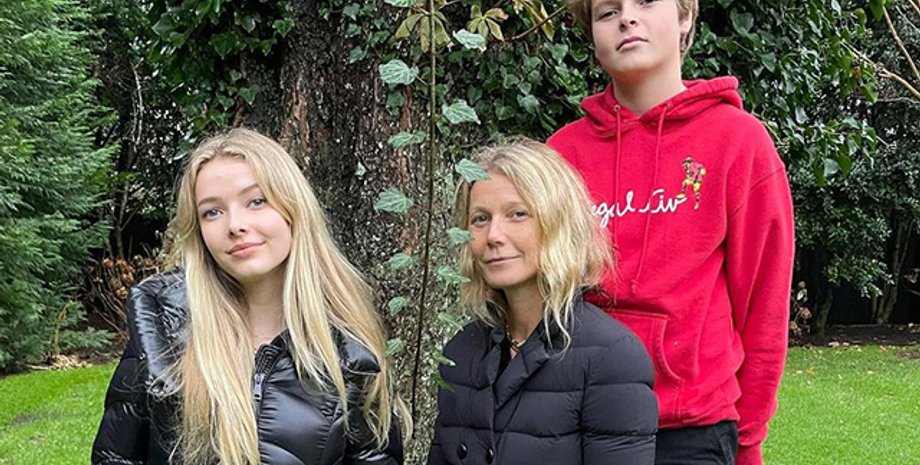 Гвинет Пэлтроу с детьми. фото