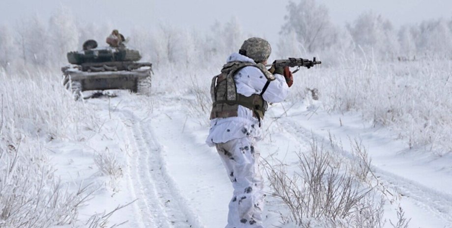 ВСУ, боец ВСУ зима