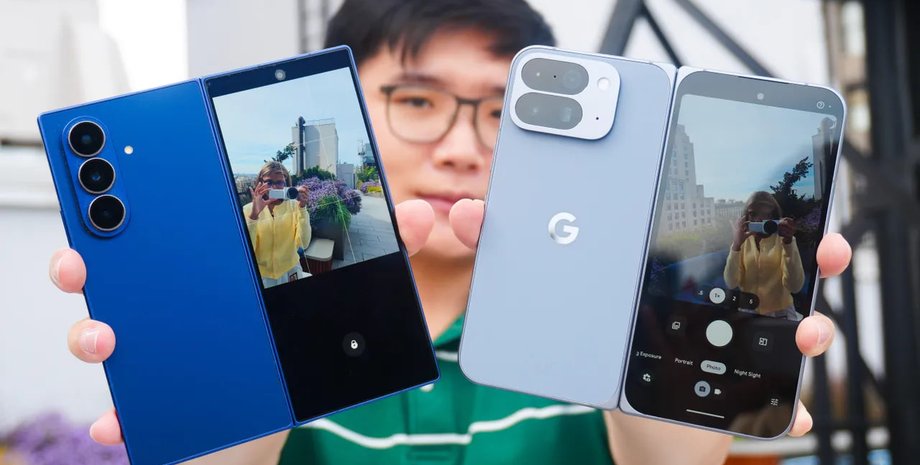 Складные смартфоны Samsung Galaxy и Google Pixel в складном исполнении