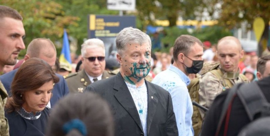 петро порошенко, зеленка, фото