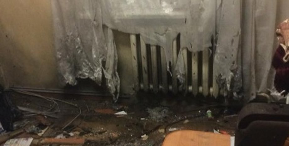 Последствия взрыва в квартире Мазура/Фото: facebook.com/c14.news.reserve