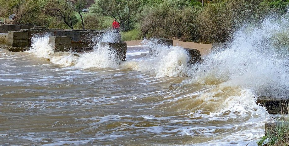 Бердянск, ливни, грозы,