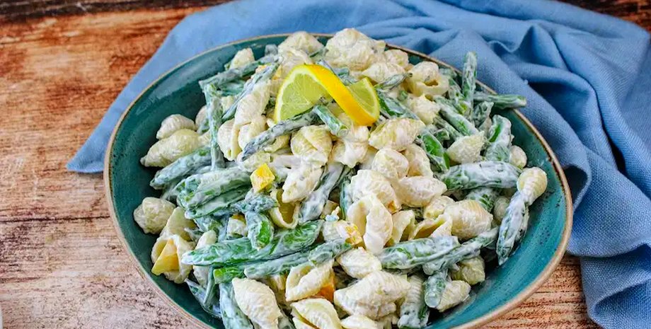 салат из овощей, салат из макарон, рецепт