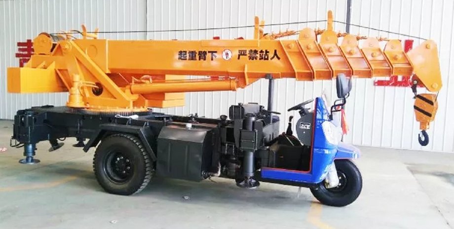 Самый маленький кран, китайский автокран, автокран мотоцикл, Baisway BWQY-3