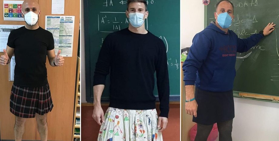 флешмоб, іспанія, вчителі, спідниці, виняток учня