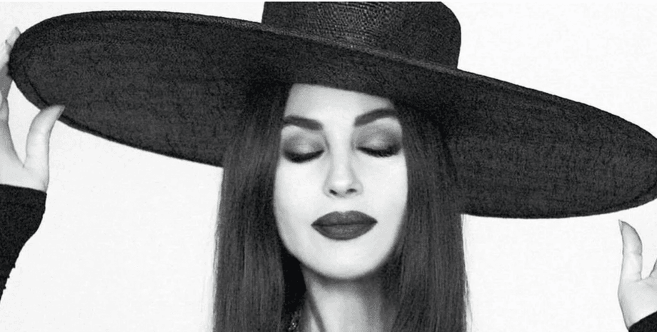 Моника Беллуччи, Моника Беллуччи стиль, Моника Беллуччи съемки, шляпа украинского бренда, руслан багинский