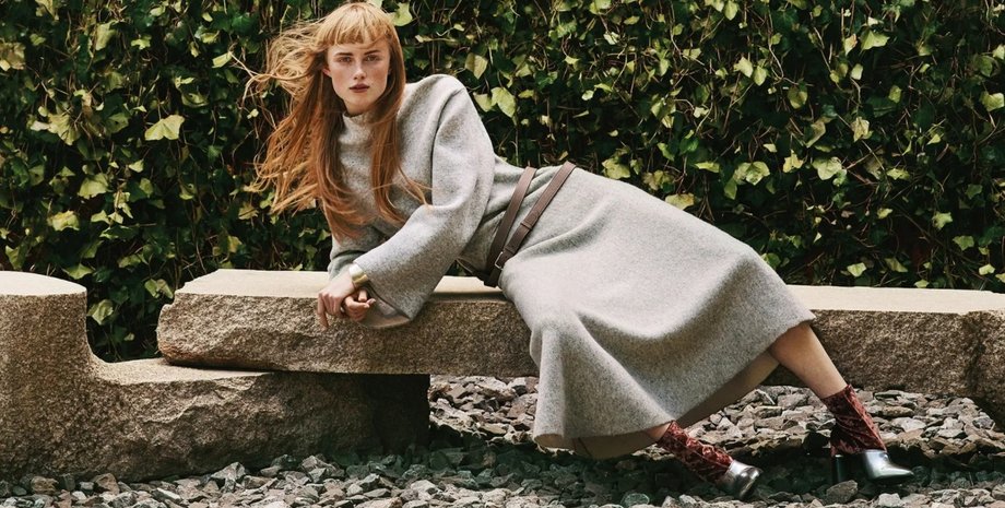 женщина, трикотажное платье