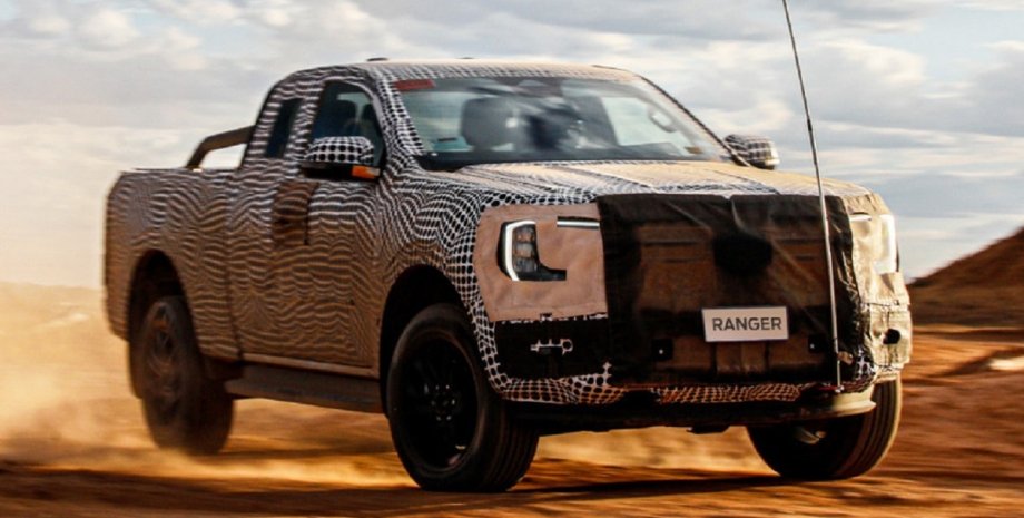 новый Ford Ranger 2022 проходит испытания, новый пикап
